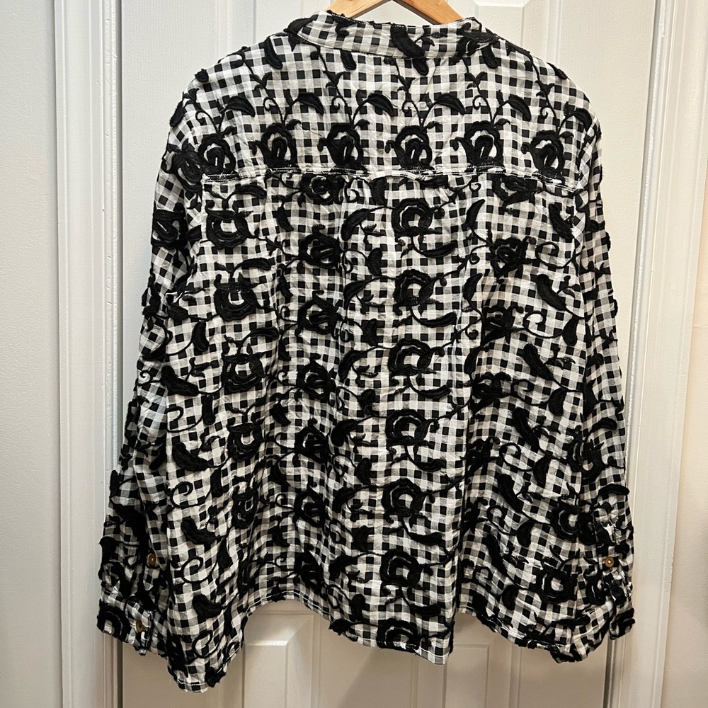 Anthropologie Pilcro The Whitney Trapeze Buttondown Top - Sz L, NWOT - Picture 3 of 4
